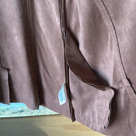 Simply NOELLE NwT L/XL Faux Suede open cardigan /Jacket - Picture 6 of 9